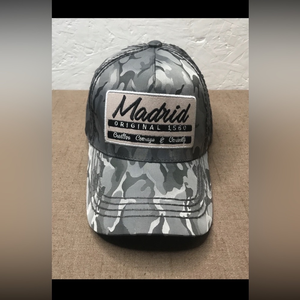 Robin Ruth Madrid Original 1560 Gray Camo Adjustable Baseball Cap Hat Rare